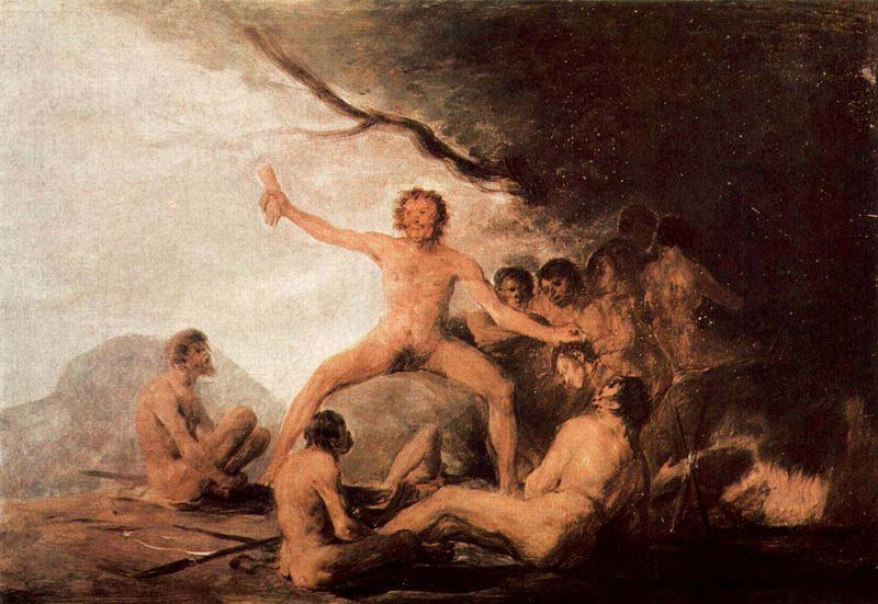 Francisco de Goya Der Kadaver des Jesuiten Brebeuf oil painting image